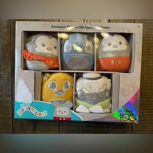 Squishmallows Original Disney100 5-Inch 5-Pack Plush Box Set